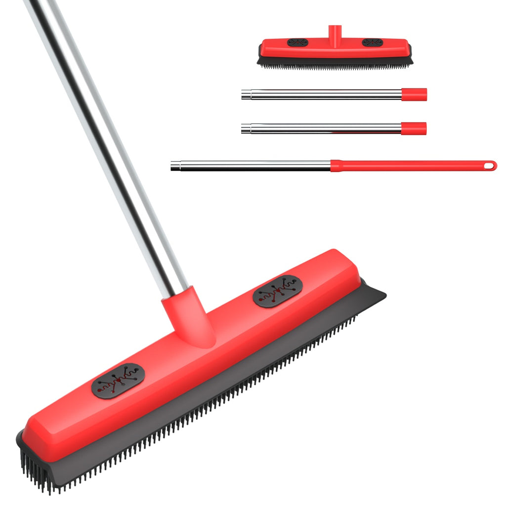 Pet Hair Removal Broom – Deep Clean Carpet & Rug Fur Remover