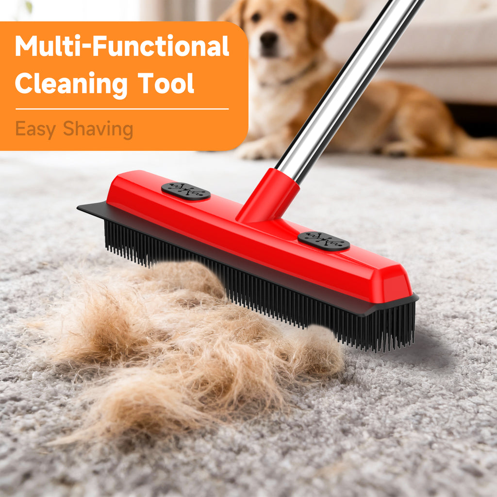 Pet Hair Removal Broom – Deep Clean Carpet & Rug Fur Remover
