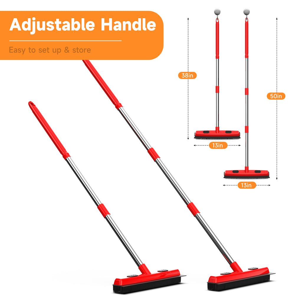 Pet Hair Removal Broom – Deep Clean Carpet & Rug Fur Remover