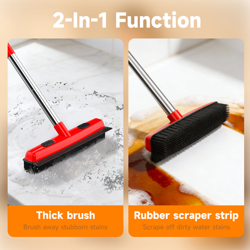 Pet Hair Removal Broom – Deep Clean Carpet & Rug Fur Remover